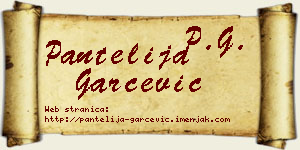 Pantelija Garčević vizit kartica